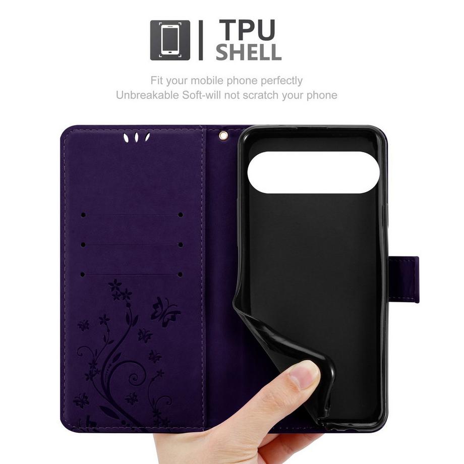 Cadorabo  Google Pixel 9 PRO XL Hülle mit Blumen Muster 