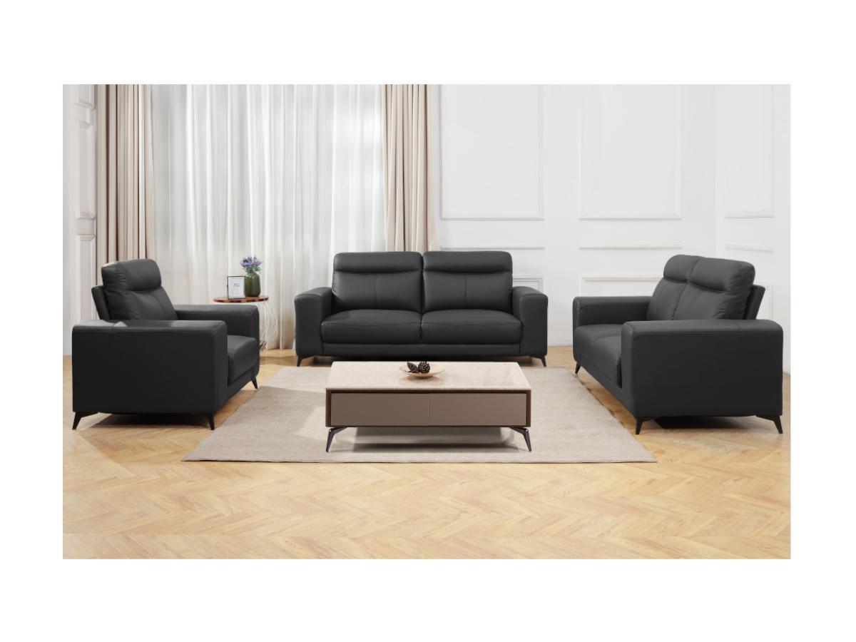 Vente-unique Ledersofa 2Sitzer MONTANER  