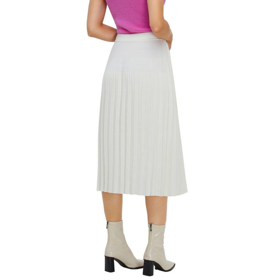 Bellemere New York Gonna a pieghe in lana merino da donna  