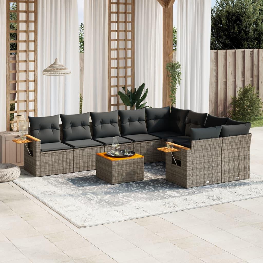 VidaXL set divano da giardino Polirattan  