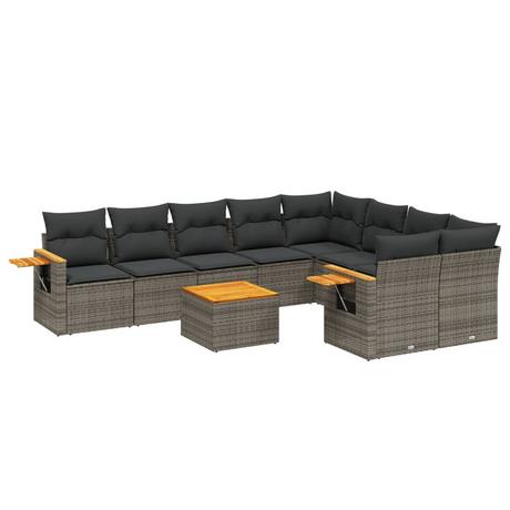 VidaXL set divano da giardino Polirattan  