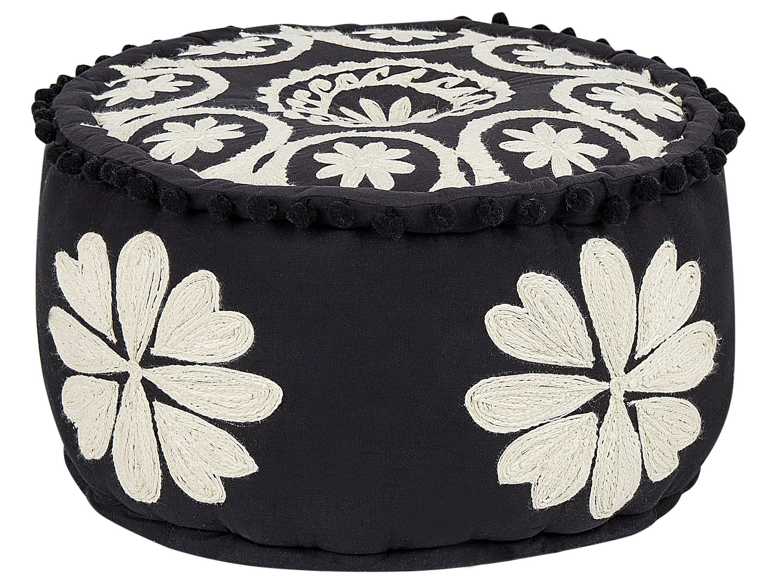 Beliani Pouf aus Baumwolle Boho PATRI  