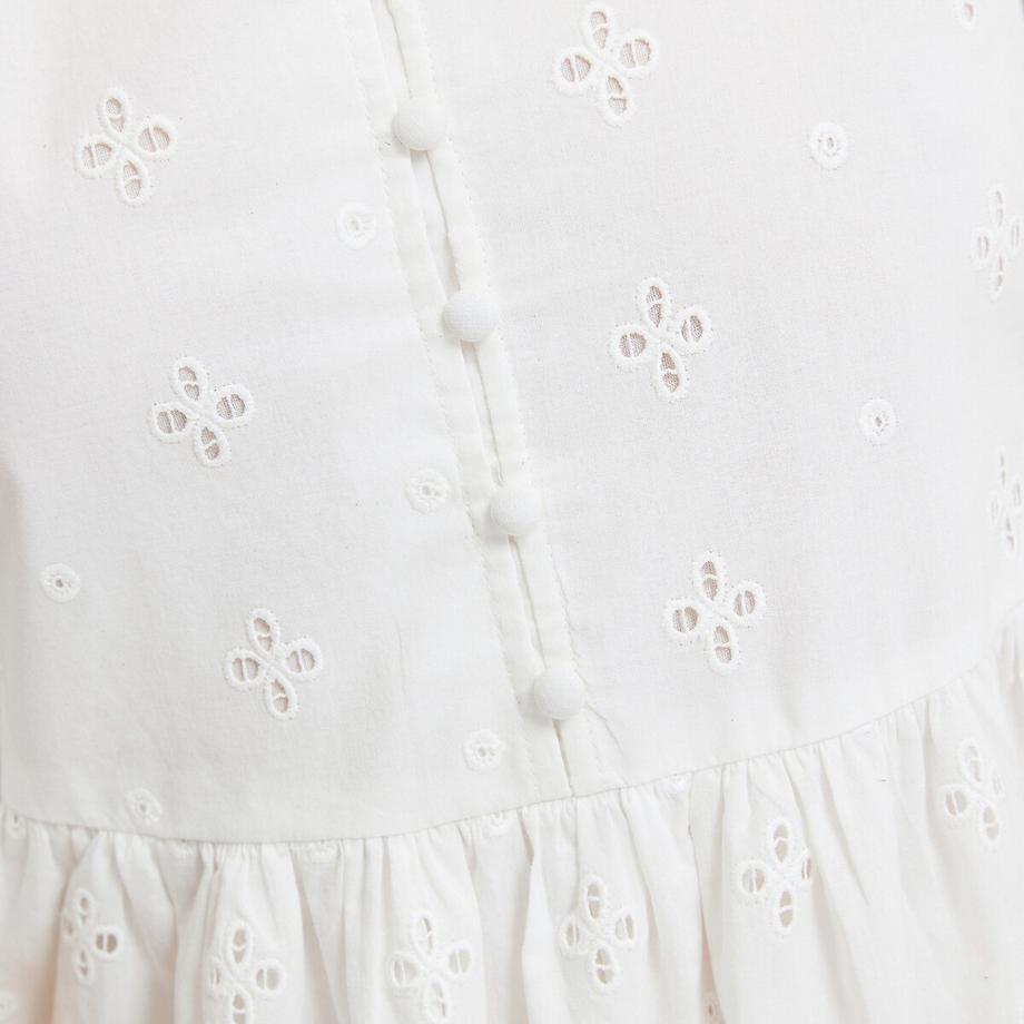 La Redoute Collections Abito lungo ricamo inglese scollo a V  