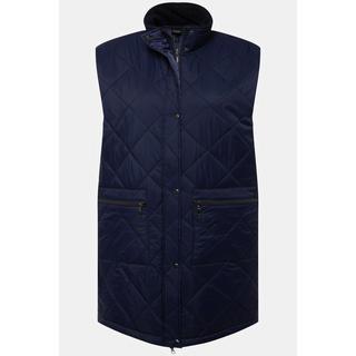 Ulla Popken Long Steppweste Stehkragen Zipper Zipptaschen  