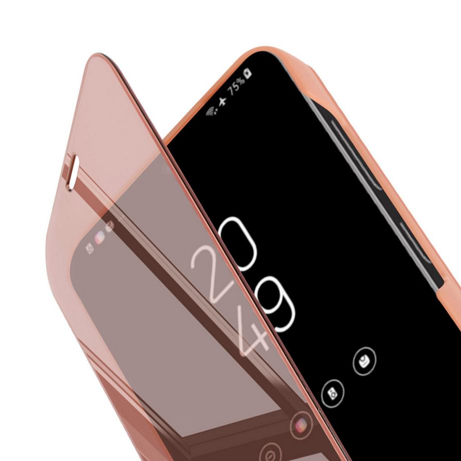 Avizar  Samsung S24 Spiegel-Etui Rosegold 