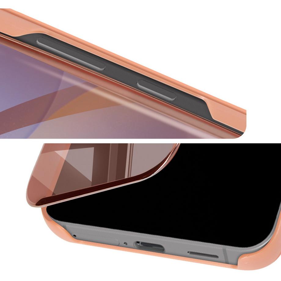 Avizar  Samsung S24 Spiegel-Etui Rosegold 