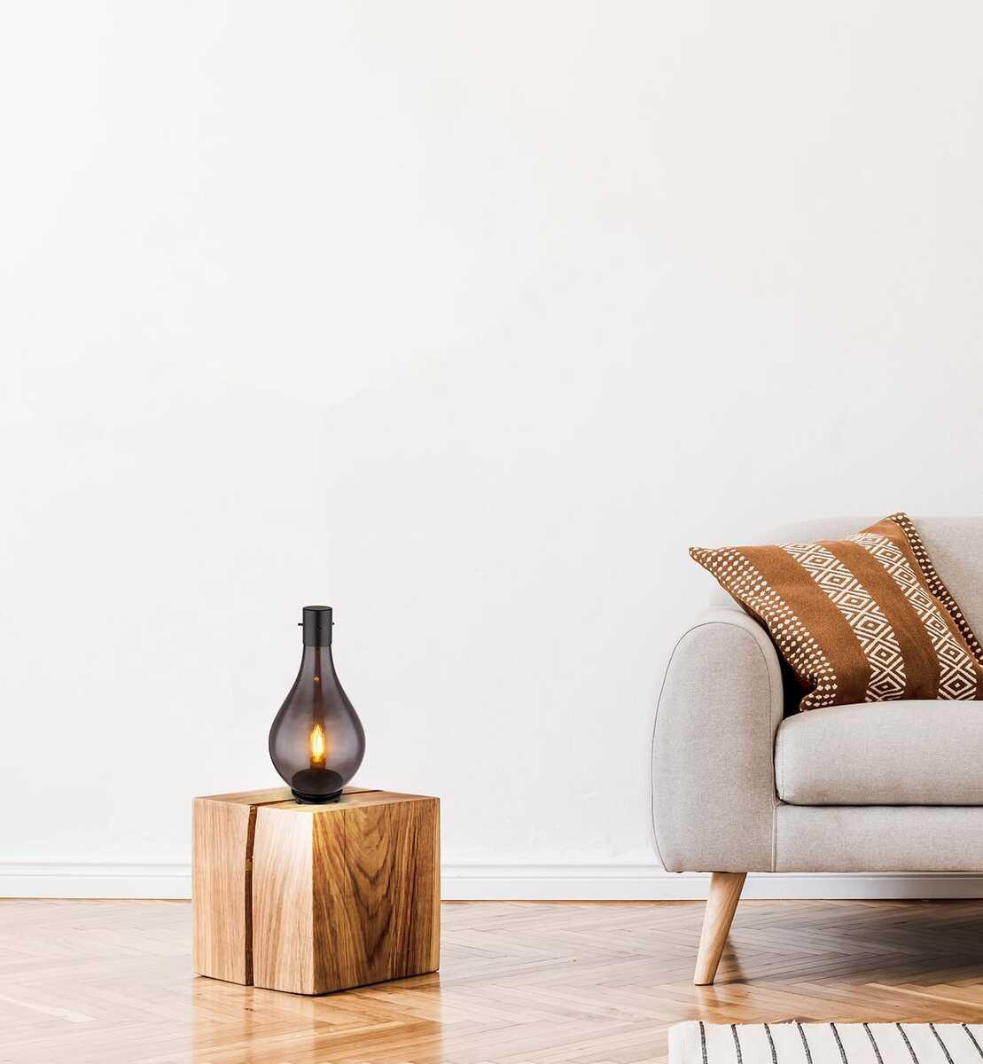 mutoni light Lampe de table Oskus métal noir mat 1xE27  