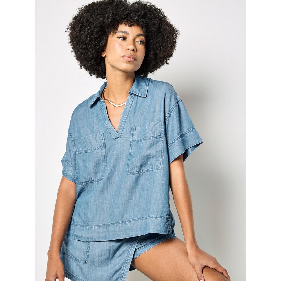 APRICOT Leichte Jeansbluse  