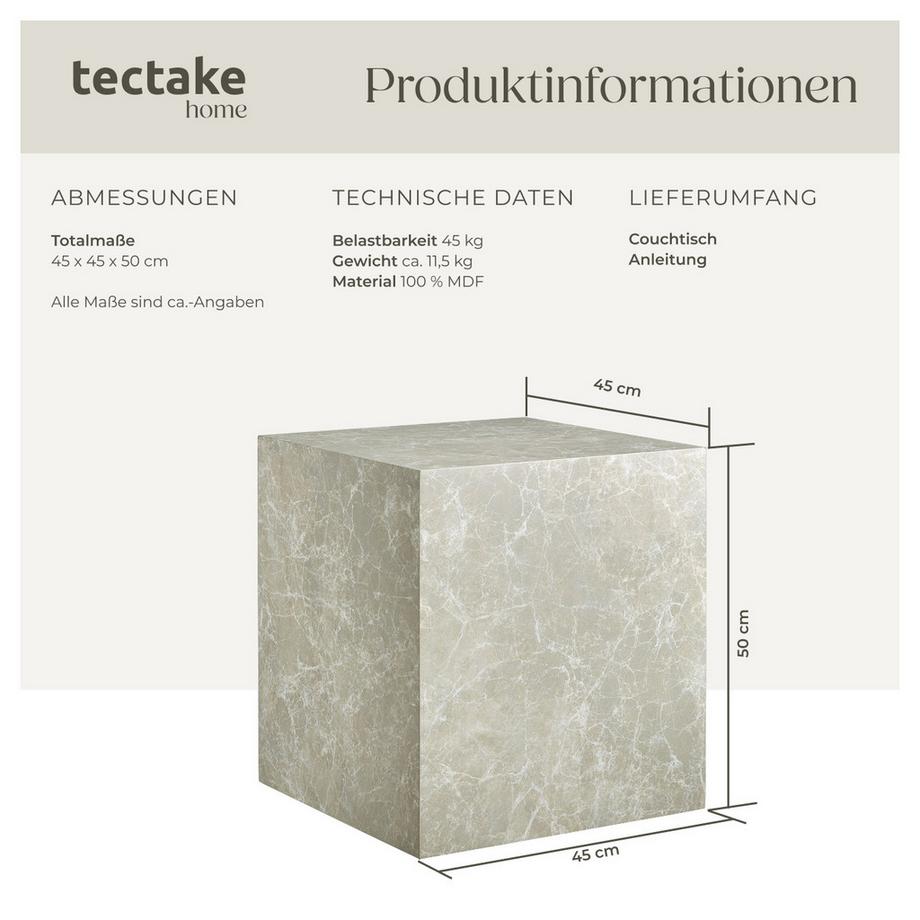 Tectake Table basse LASLEY design minimaliste  