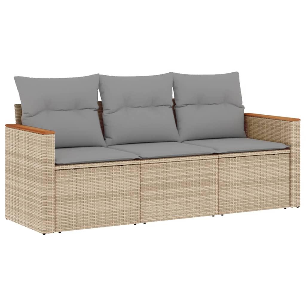 VidaXL set divano da giardino Polirattan  