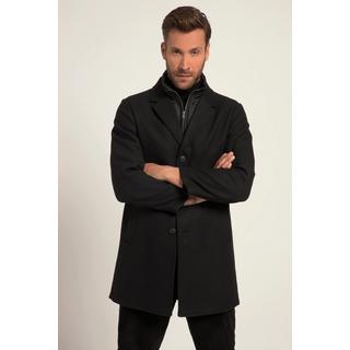 JP1880 Manteau en laine mélangée avec insert matelassé et col à revers  