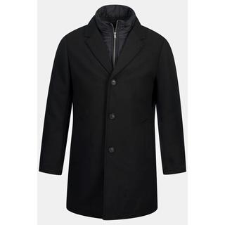 JP1880 Manteau en laine mélangée avec insert matelassé et col à revers  