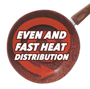 STARLYF COPPER & STONE DEEP FRY PAN 24cm- Tiefe Bratpfanne mit Kupfer- und Steinbeschichtung 24cm rund  