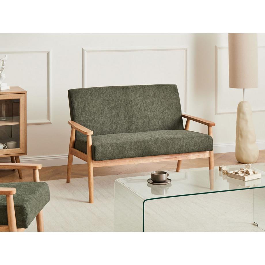 Beliani 2 Sitzer Sofa aus Stoff Retro ESRUM  