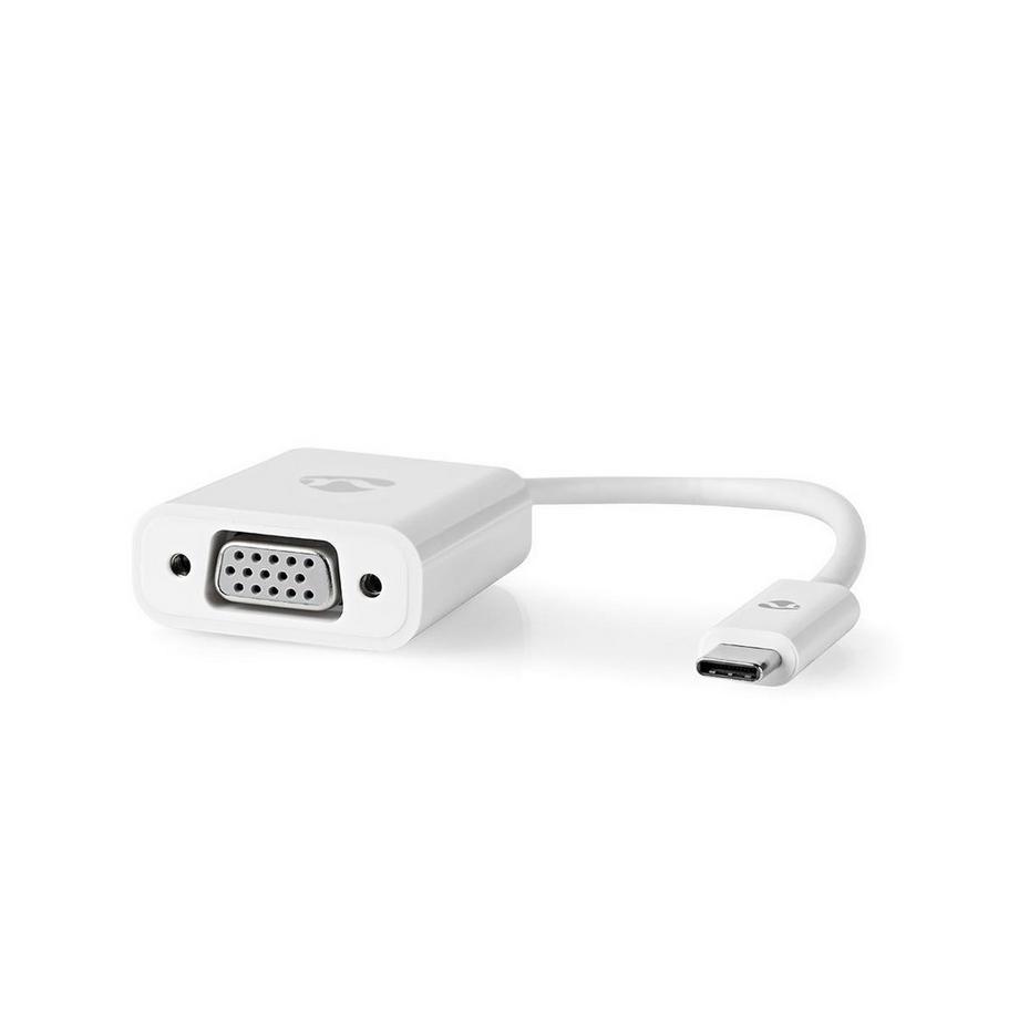 Nedis  Adattatore USB-C™ | USB 3.2 Gen 1 | USB-C™ Maschio | VGA Femmina 15p | 1080p | 5 Gbps | 0,20 m | Rotondo | Nichelato | PVC | Bianco | Custodia di plastica 