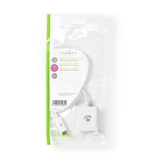 Nedis  Adattatore USB-C™ | USB 3.2 Gen 1 | USB-C™ Maschio | VGA Femmina 15p | 1080p | 5 Gbps | 0,20 m | Rotondo | Nichelato | PVC | Bianco | Custodia di plastica 
