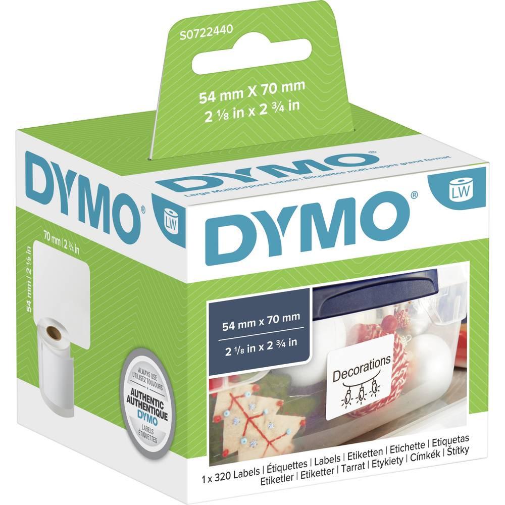 Dymo  Rollenetiketten, 70 mm x 54 mm, permanent 