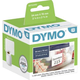 Dymo  Rotolo di etichette 70 x 54 mm Carta Bianco 320 pz. A tenuta permanente Etichetta universale 