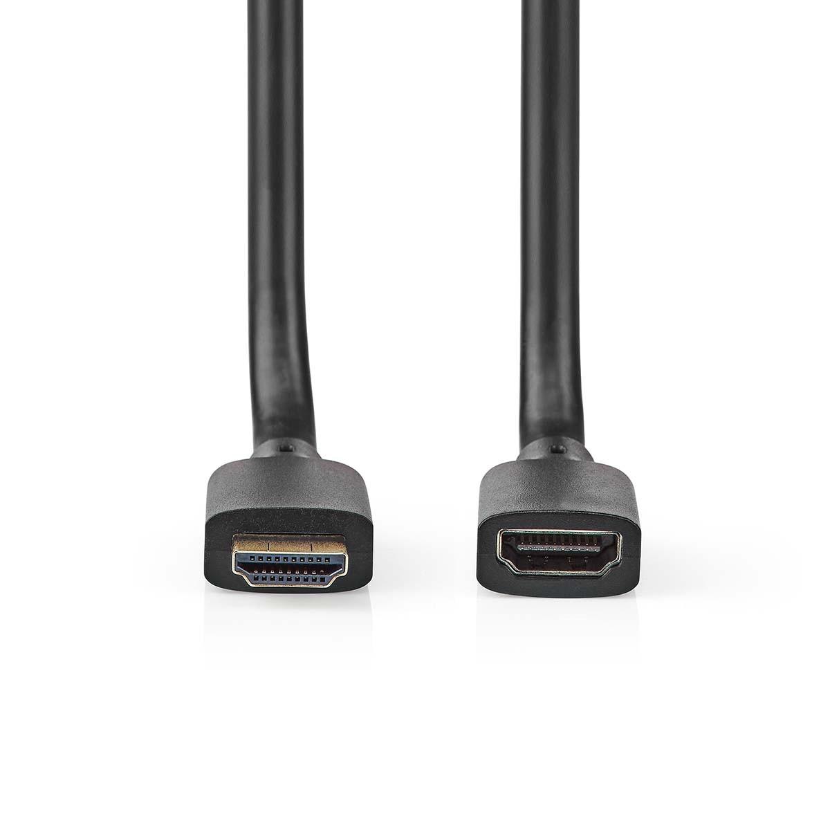 Nedis  Ultra High Speed HDMI™ Kabel | HDMI™ Kontakt | HDMI™ Hona | 8K@60Hz | 48 Gbps | 2,00 m | Rund | 7,9 mm | Svart | Låda 
