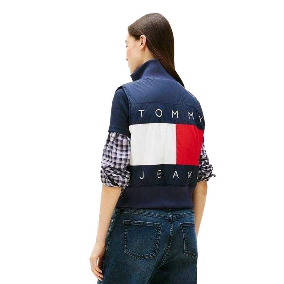 TOMMY JEANS Gilet doudoune avec motif drapeau  