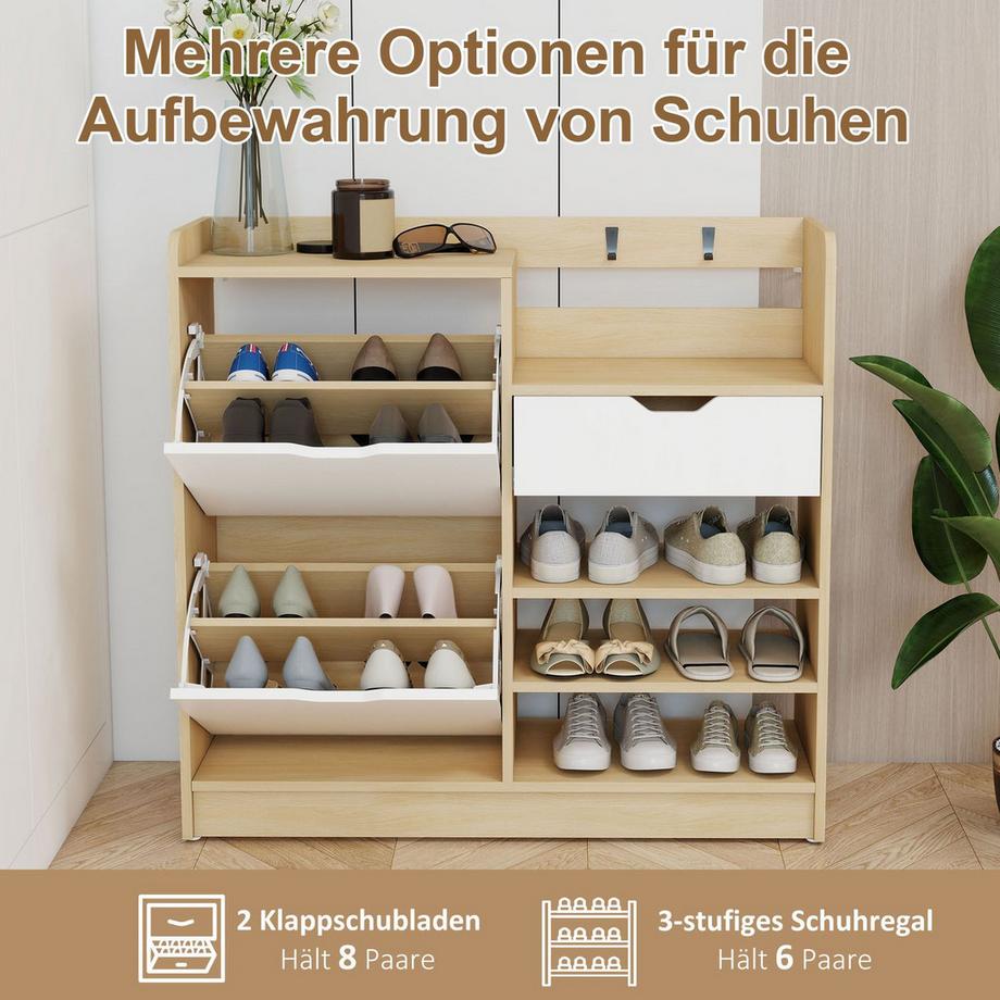 Northio Schuhregal Mit Kippschubladen  
