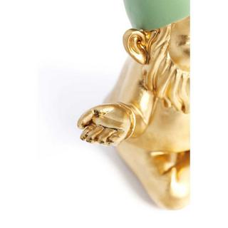 KARE Design Statuetta decorativa nano meditazione oro verde 19 cm  