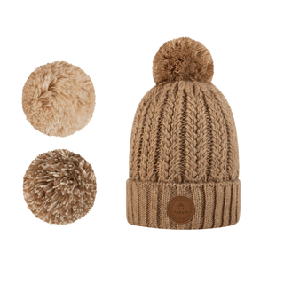 CABAIA Moscow Mule Bonnet Tricoté avec Pompon  