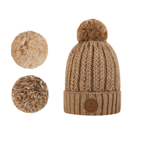 CABAIA Moscow Mule Bonnet Tricoté avec Pompon  