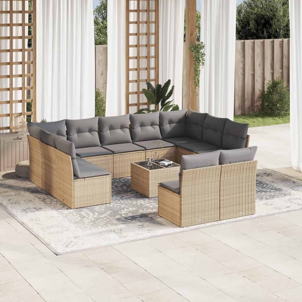 VidaXL set divano da giardino Polirattan  