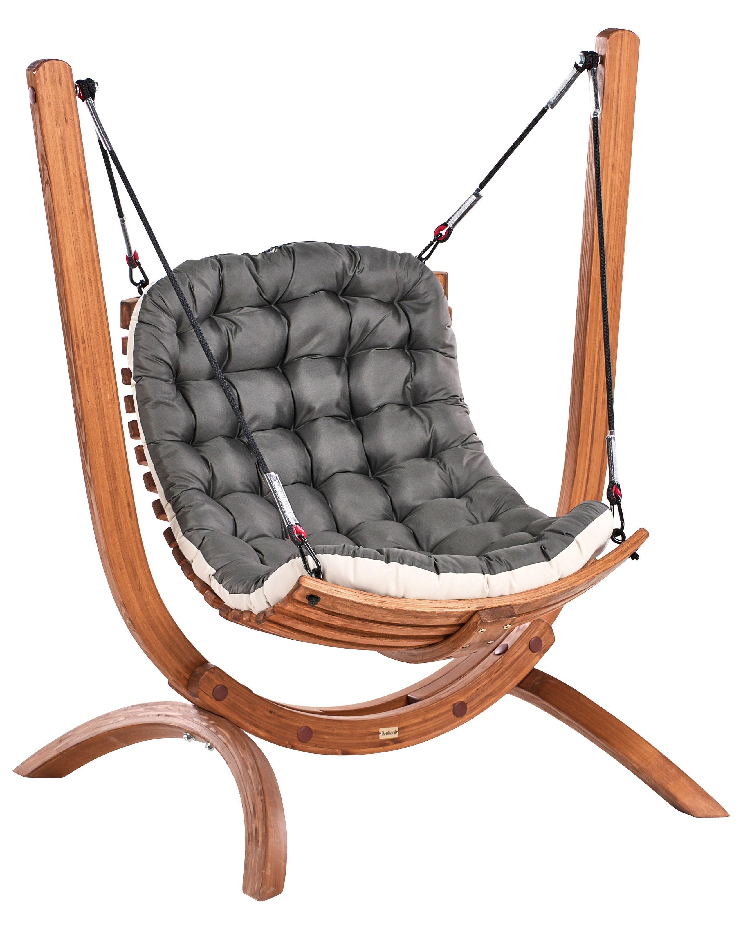 Beliani Balancelle de jardin en Bois de larix Rustique ALLISTE  