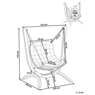 Beliani Balancelle de jardin en Bois de larix Rustique ALLISTE  