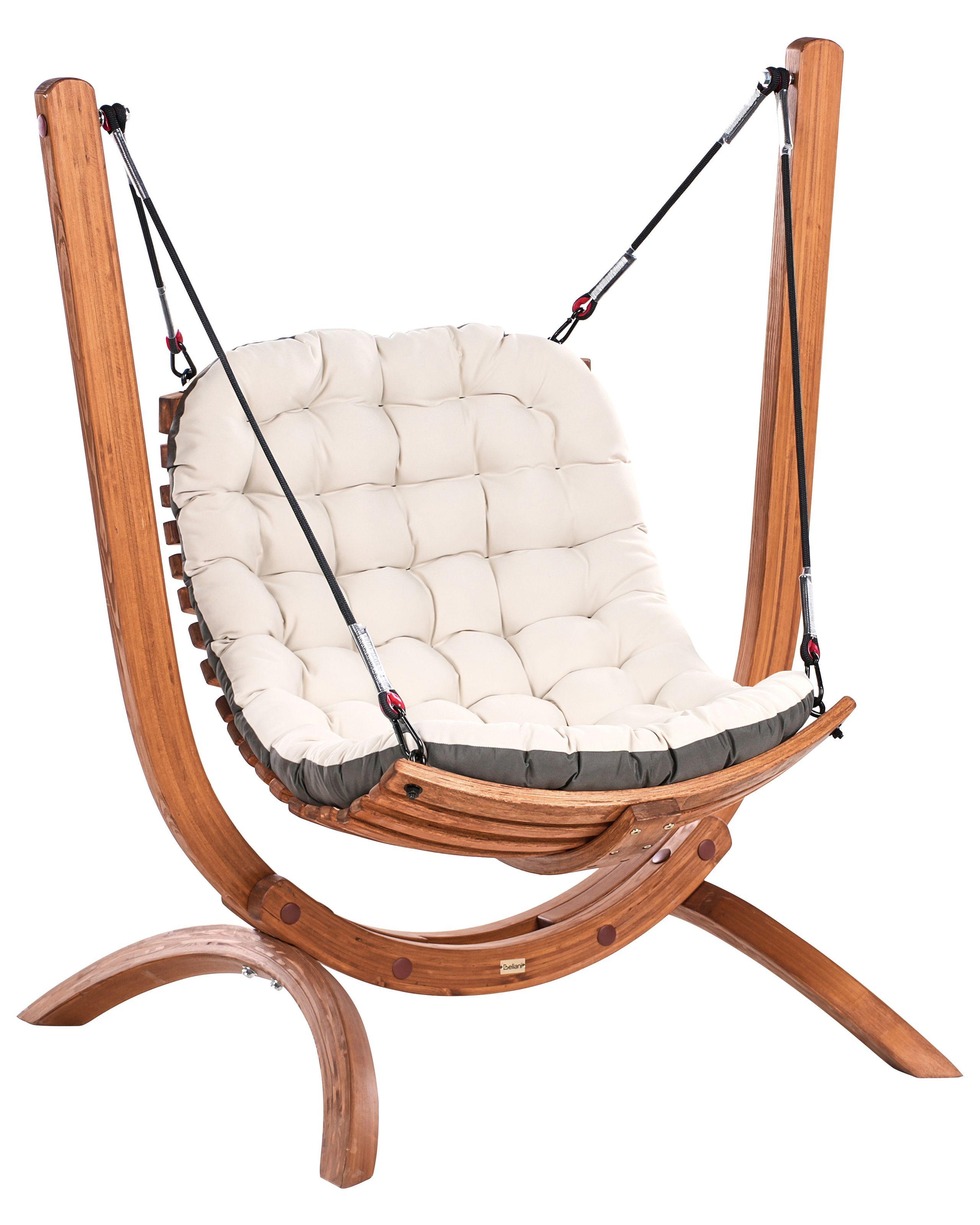 Beliani Balancelle de jardin en Bois de larix Rustique ALLISTE  