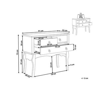 Beliani Console en MDF Rétro LAMAR  