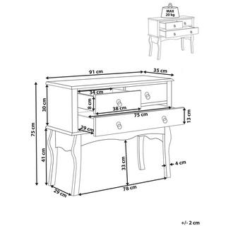 Beliani Console en MDF Rétro LAMAR  