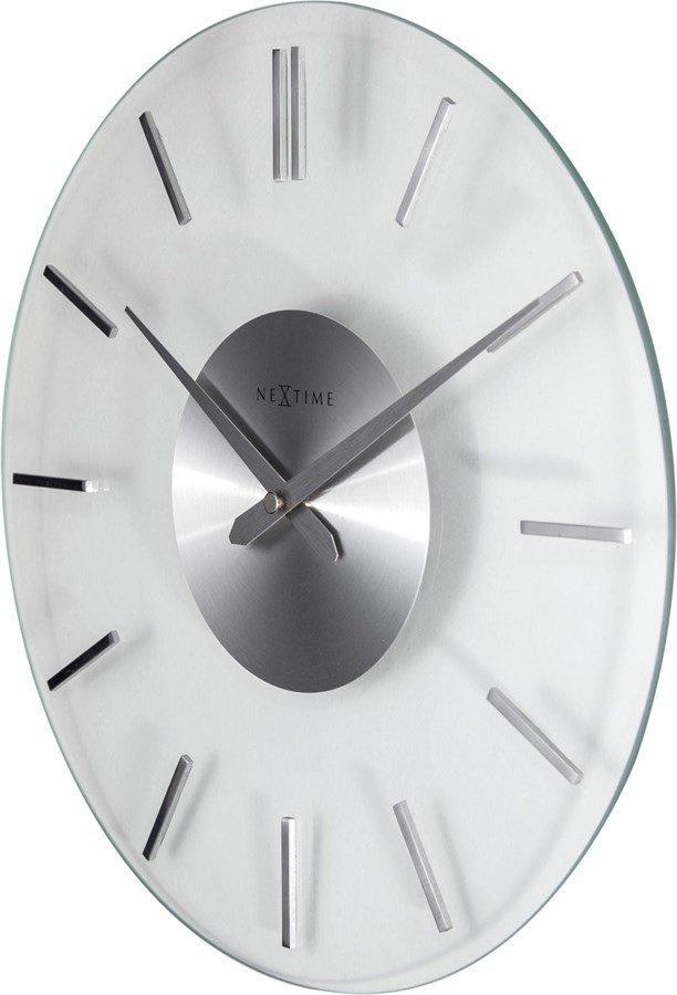 NeXtime Wanduhr Stripe 2631 Ø 26 cm Transparent  