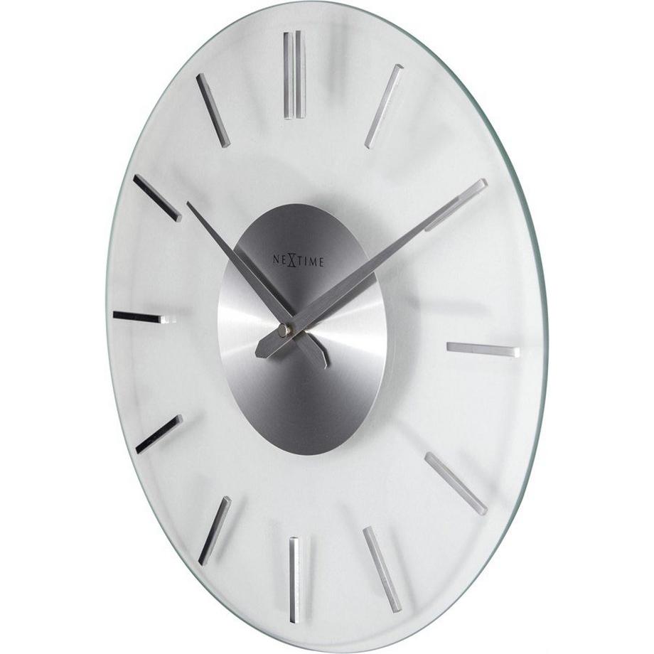 NeXtime Wanduhr Stripe 2631 Ø 26 cm Transparent  