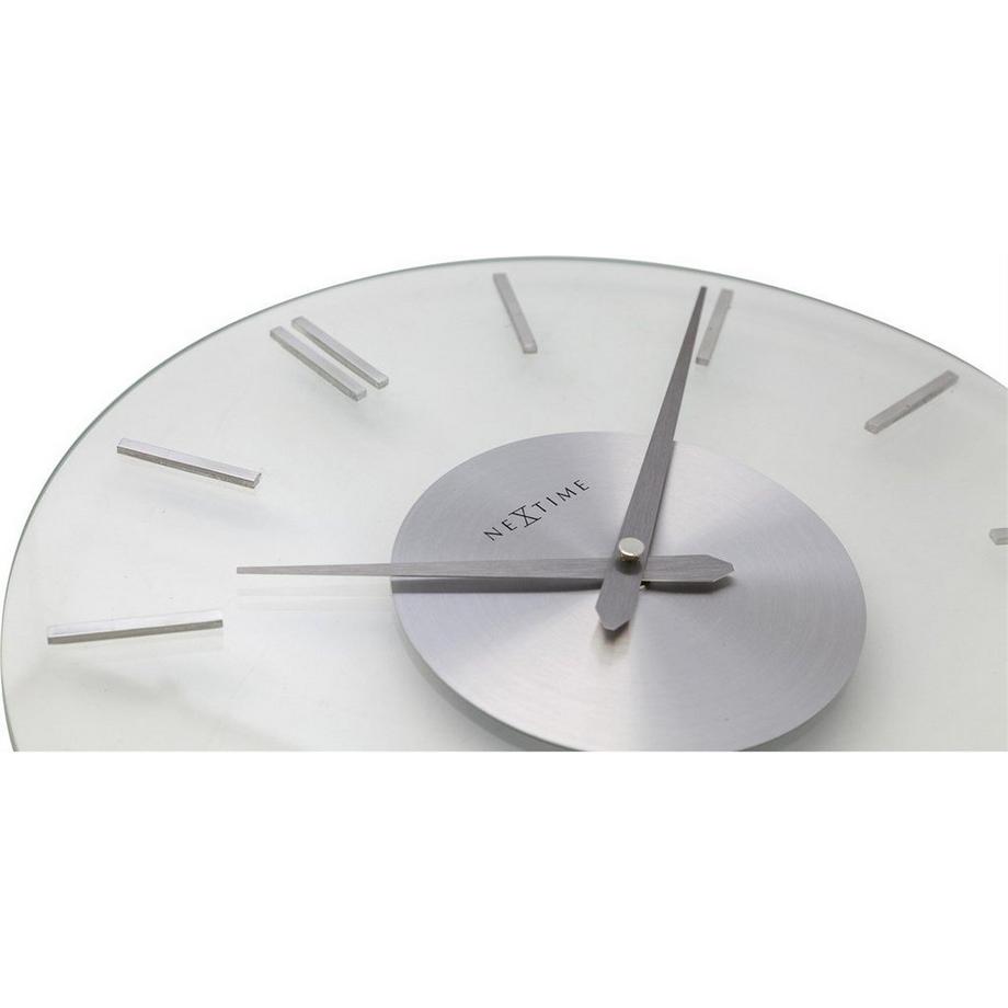 NeXtime Wanduhr Stripe 2631 Ø 26 cm Transparent  
