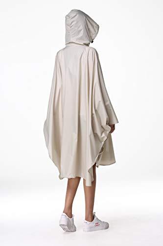 Alopini Poncho antipioggia elegante impermeabile con cappuccio cerniera  