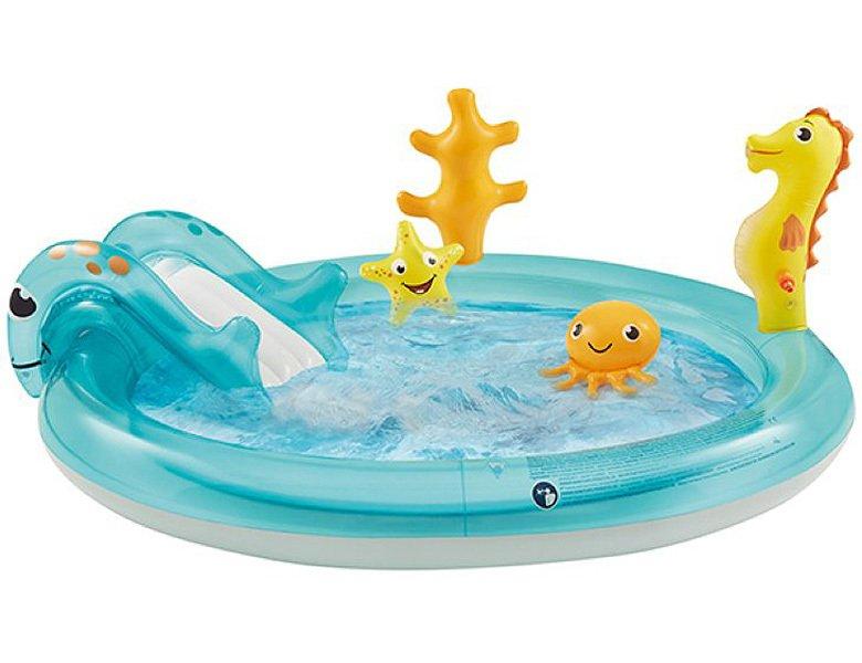 Image of Happy People Pool Ocean mit Rutsche - ONE SIZE