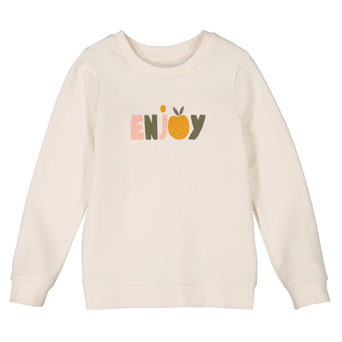 La Redoute Collections  Sweatshirt mit Rundhals und Messageprint 