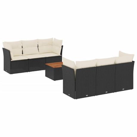 VidaXL set divano da giardino Polirattan  