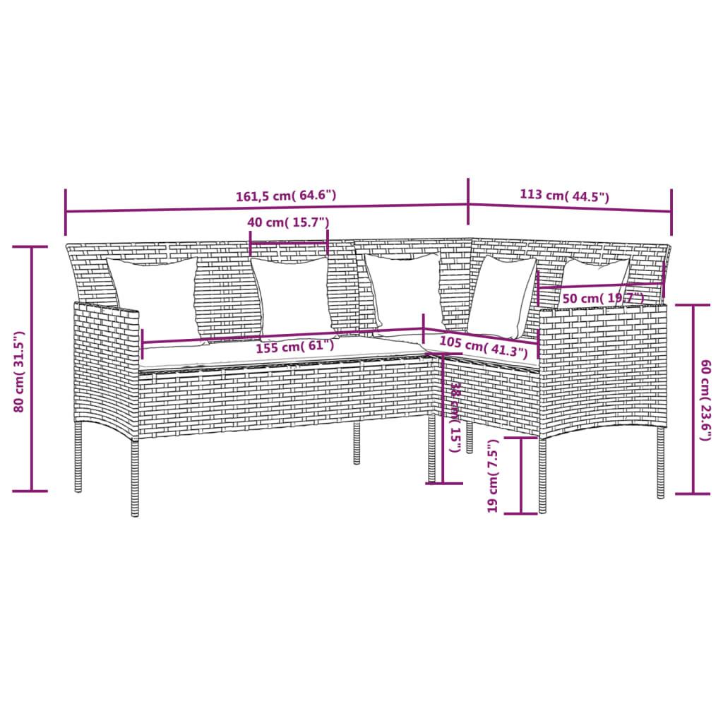 VidaXL Sofagarnitur poly-rattan  