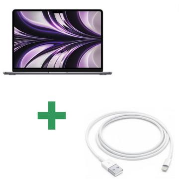 MacBook Air 13" 2022 Apple M2 3,5 Ghz 8 Gb 512 Gb SSD Space Grau + Lightning Zu USB 1 Meter Weiß Apple