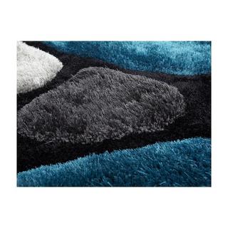 OZAIA Tapis shaggy à  poils longs PIETRA turquoise et1  