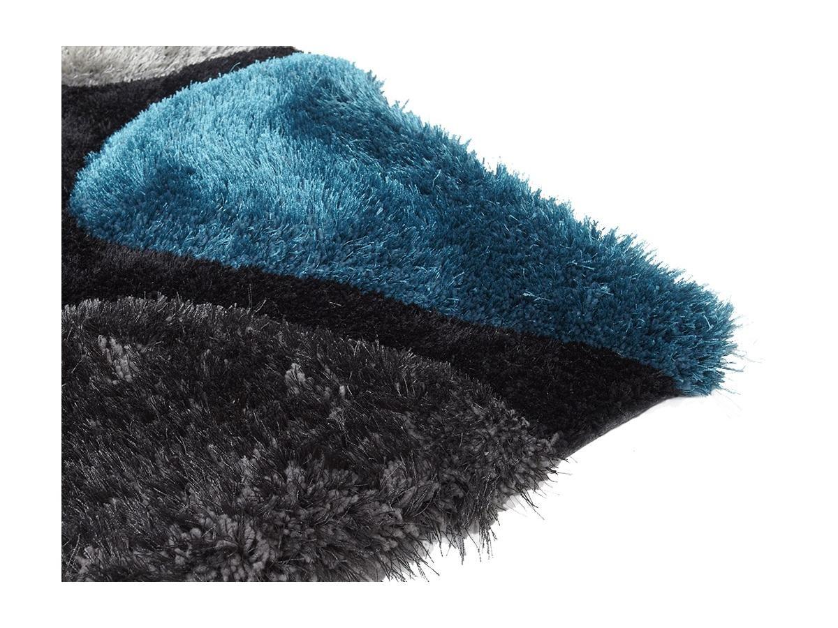 OZAIA Tapis shaggy à  poils longs PIETRA turquoise et1  