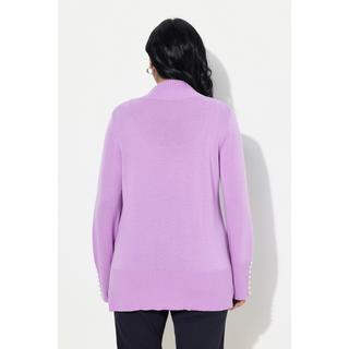 Ulla Popken  Pullover, Woll-Seidenmischung, Stehkragen, Zierperlen 