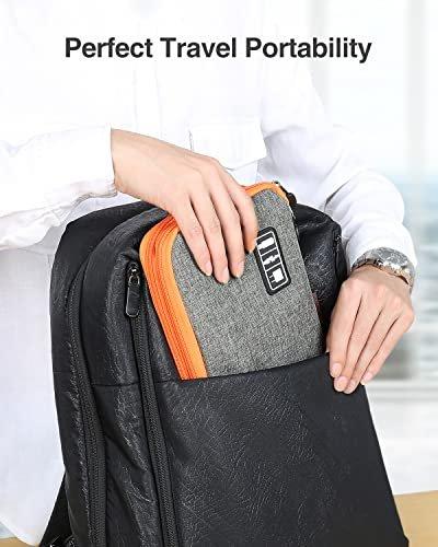 Only-bags.store  Doppelte Kabeltasche Organizer, kompakte Elektronikkabel-Organisator-Tasche, Reisekabel-Organisator-Tasche, Tech-Kabel-Organisator-Tasche für Zubehör, Handy-Ladekabel/USB 