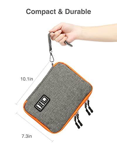 Only-bags.store  Doppelte Kabeltasche Organizer, kompakte Elektronikkabel-Organisator-Tasche, Reisekabel-Organisator-Tasche, Tech-Kabel-Organisator-Tasche für Zubehör, Handy-Ladekabel/USB 