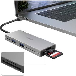 hama  Hama Hub USB-C multiport, 6 ports, 2x USB-A, USB-C, HDMI, SD, microSD 