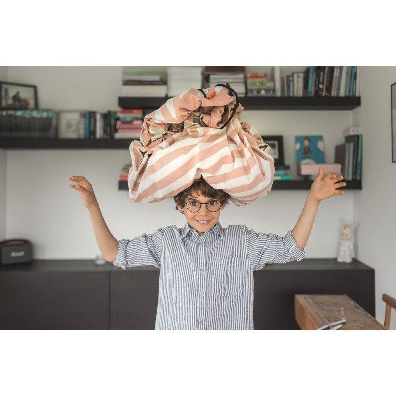 Play&Go  Stripes pink Spielzeugsack 